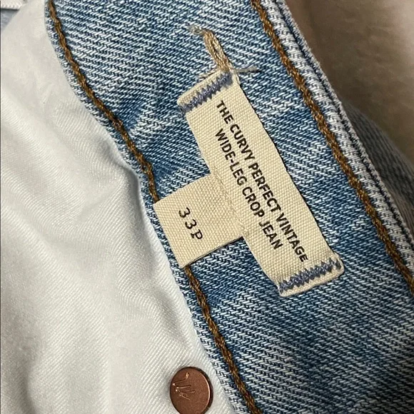 Madewell The Curvy Perfect Vintage Wide-Leg Crop Jean | Size 33 Petite - Picture 5 of 9